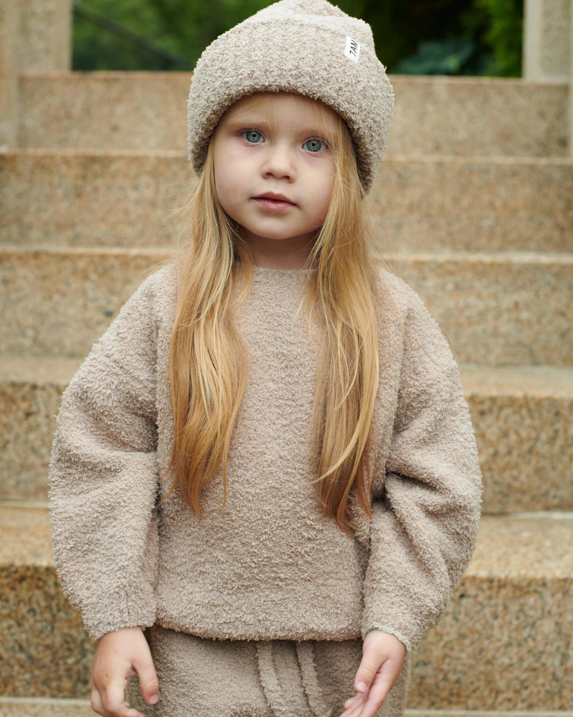 Boxy Sweater Fuzzy - Taupe image number 2
