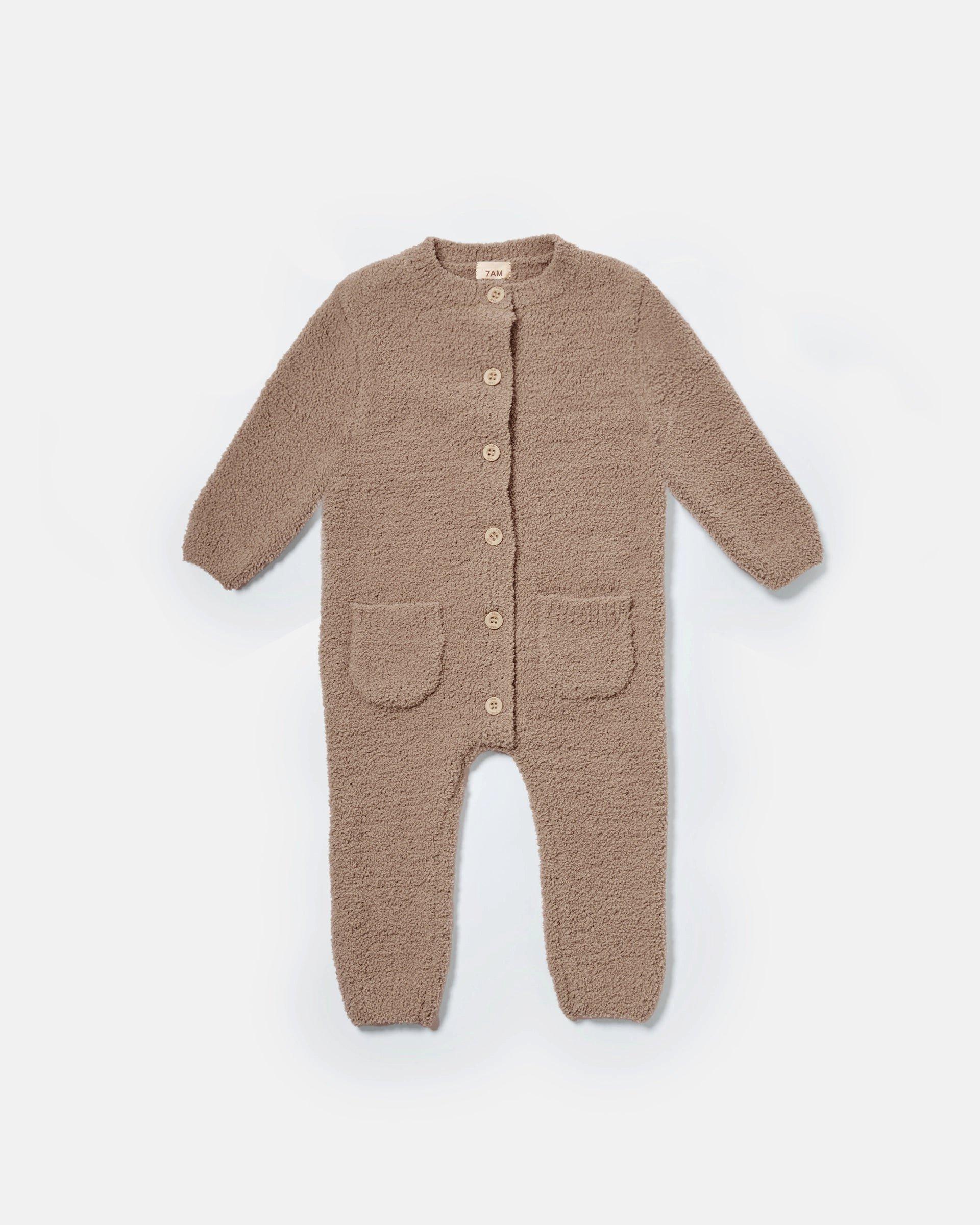 Long Sleeve Jumpsuit Fuzzy - Taupe