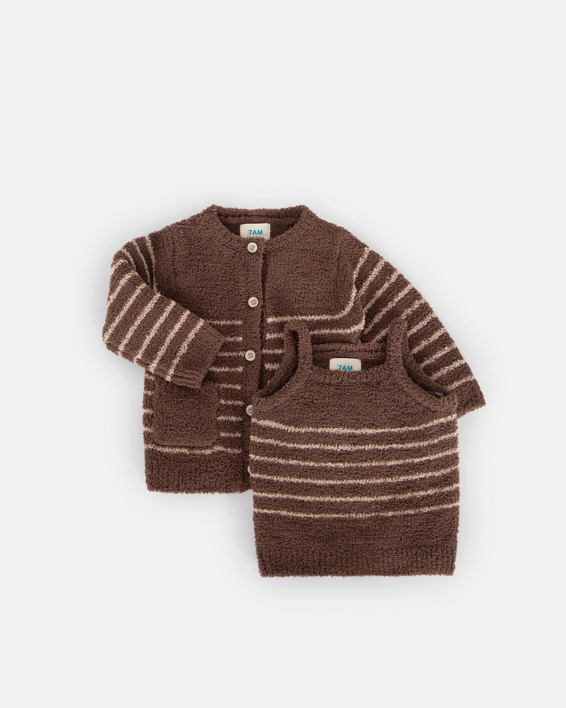 Camisole & Cardigan Set Fuzzy - Choco/Pecan