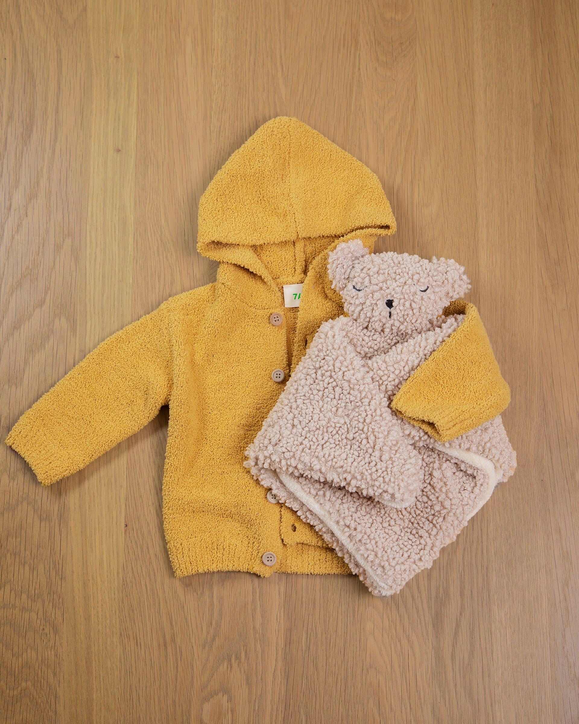 Hooded Cardigan Fuzzy - Amber image number 1