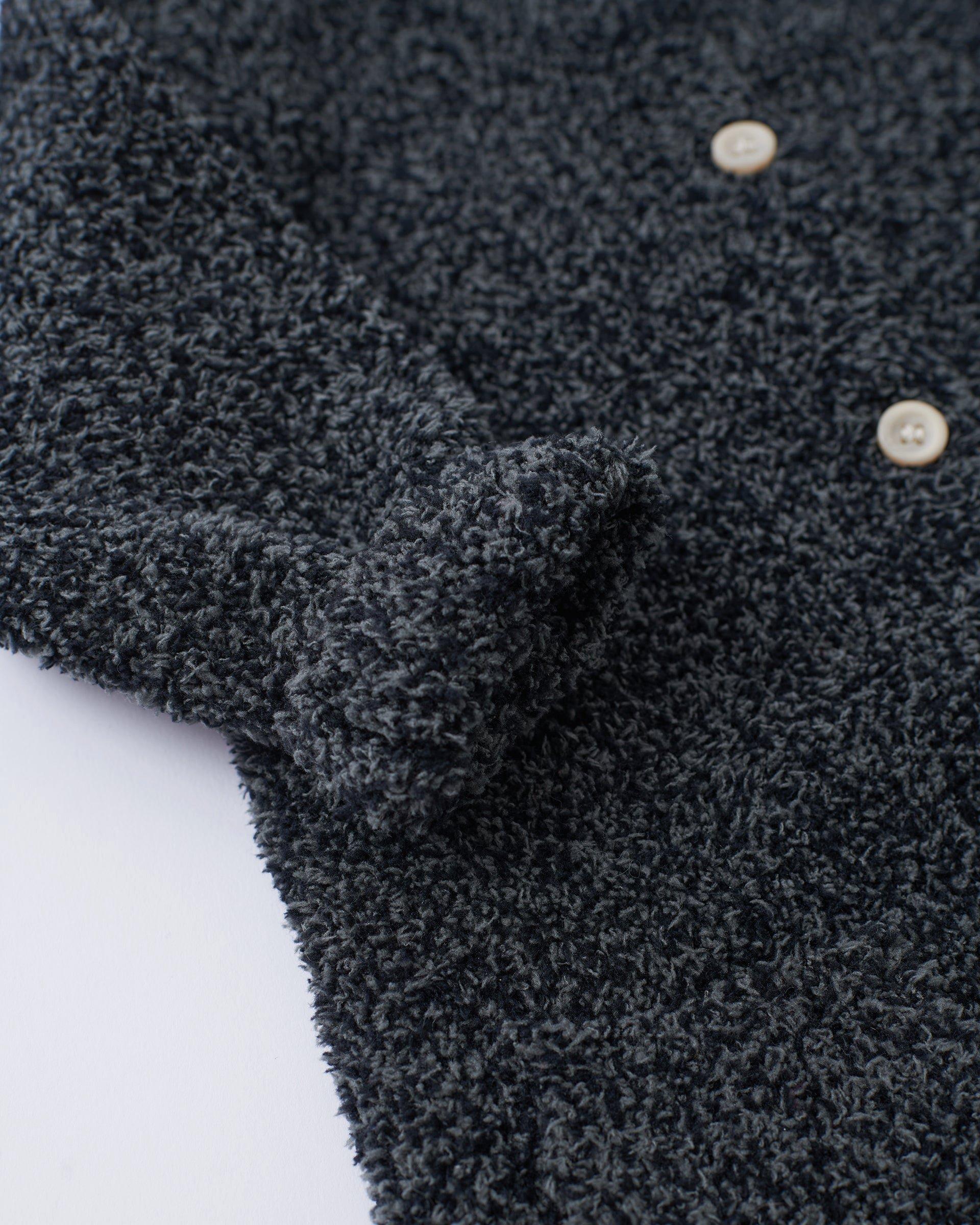 Long Sleeve Jumpsuit Fuzzy - Black Melange image number 4