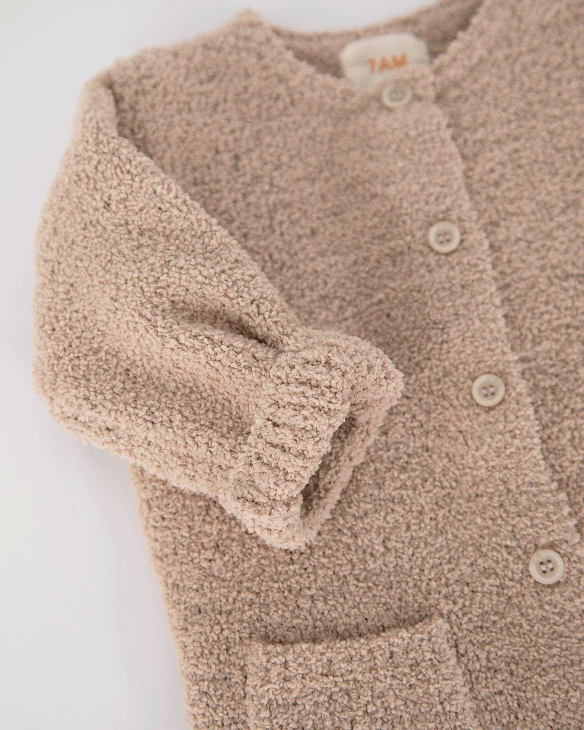 Long Sleeve Jumpsuit Fuzzy - Pecan image number 4