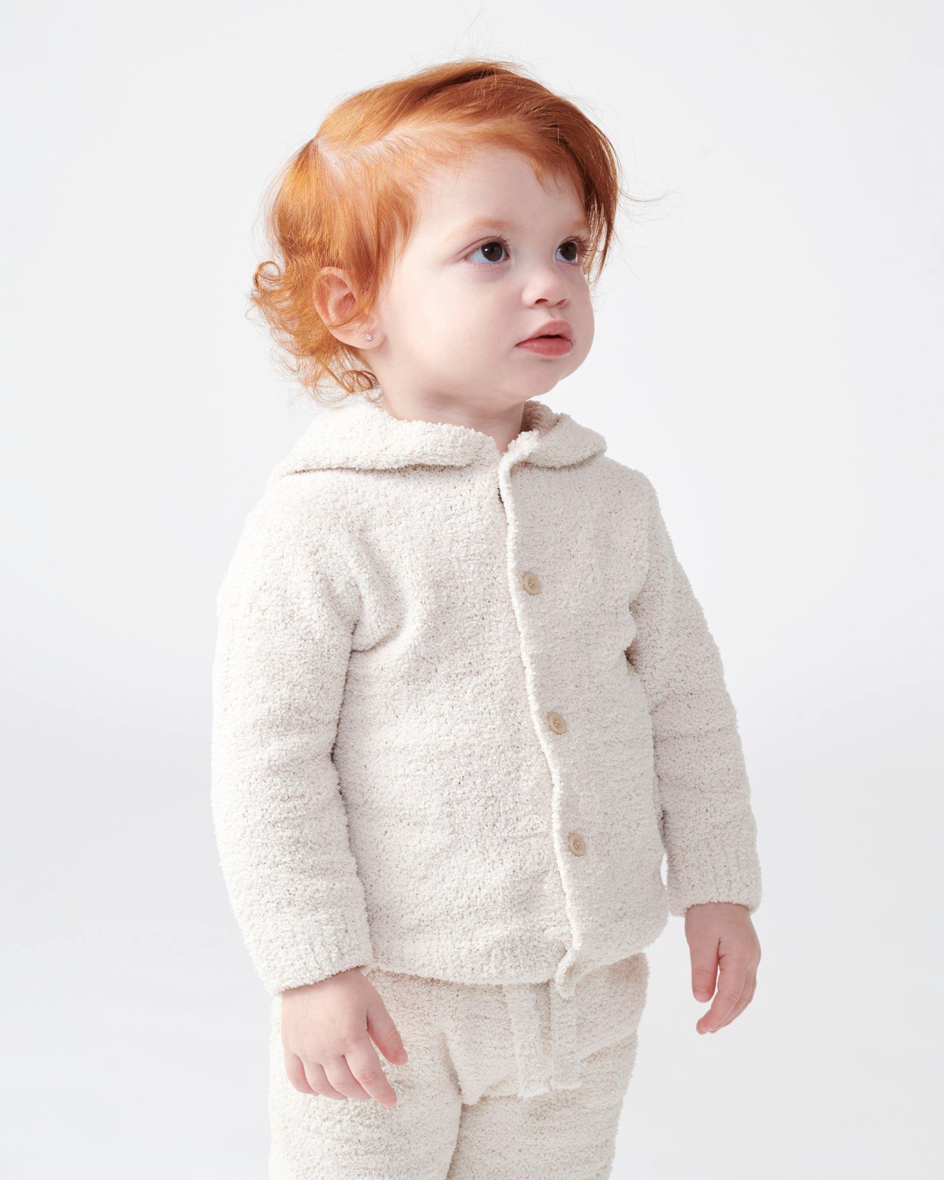 Hooded Cardigan Fuzzy - Ecru image number 2