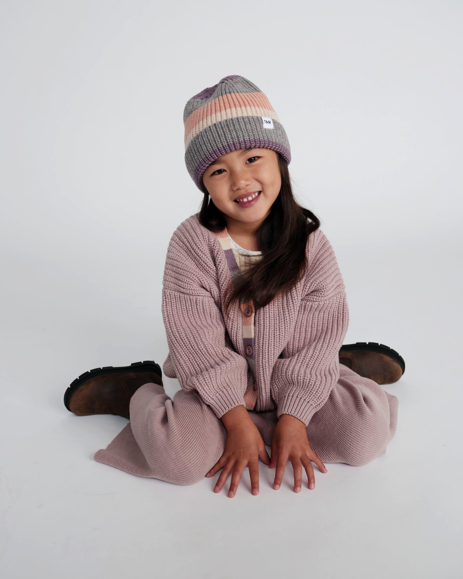 Beanie Stripe Chunky - Ash Rose Multicolor Stripe image number 2