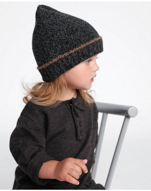 Beanie Fuzzy - Black Melange