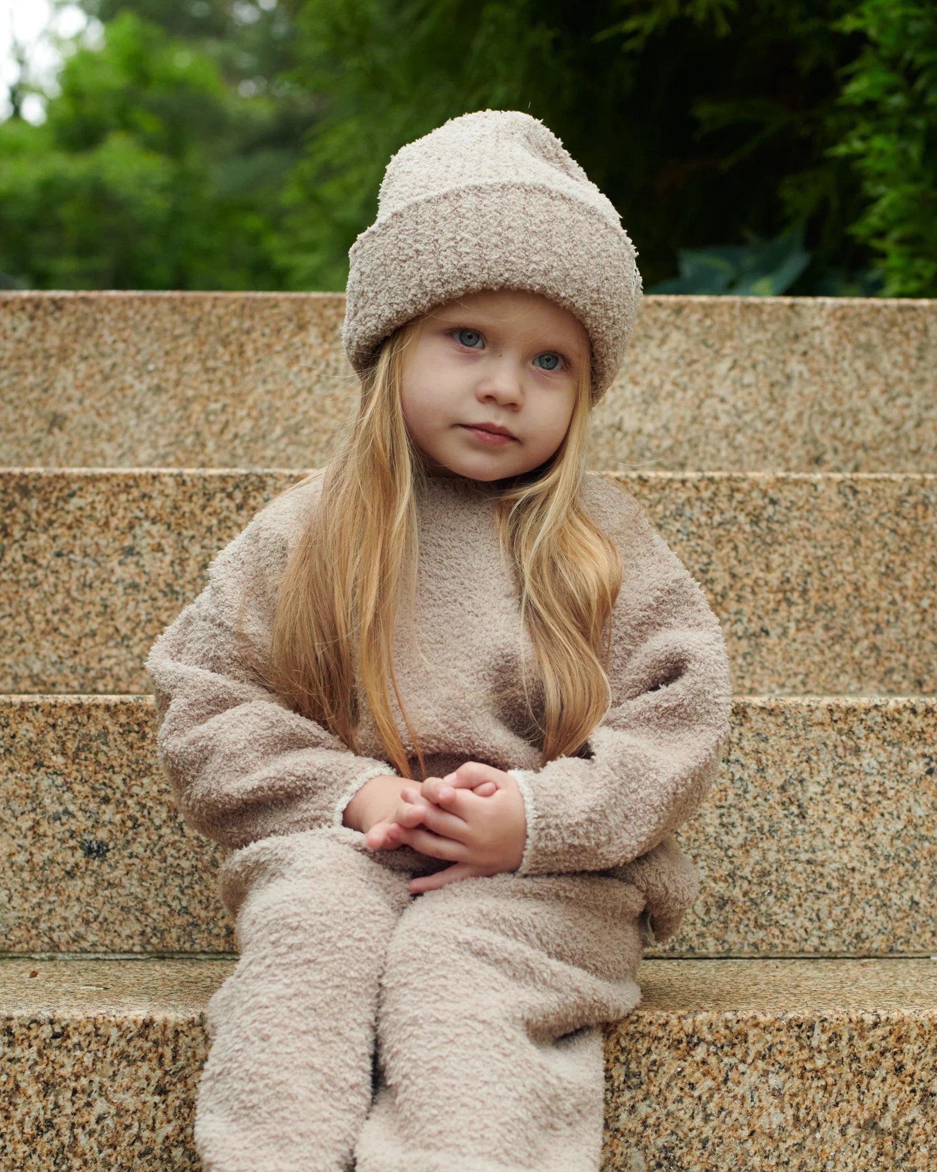 Ribbed Beanie Fuzzy - Taupe image number 2