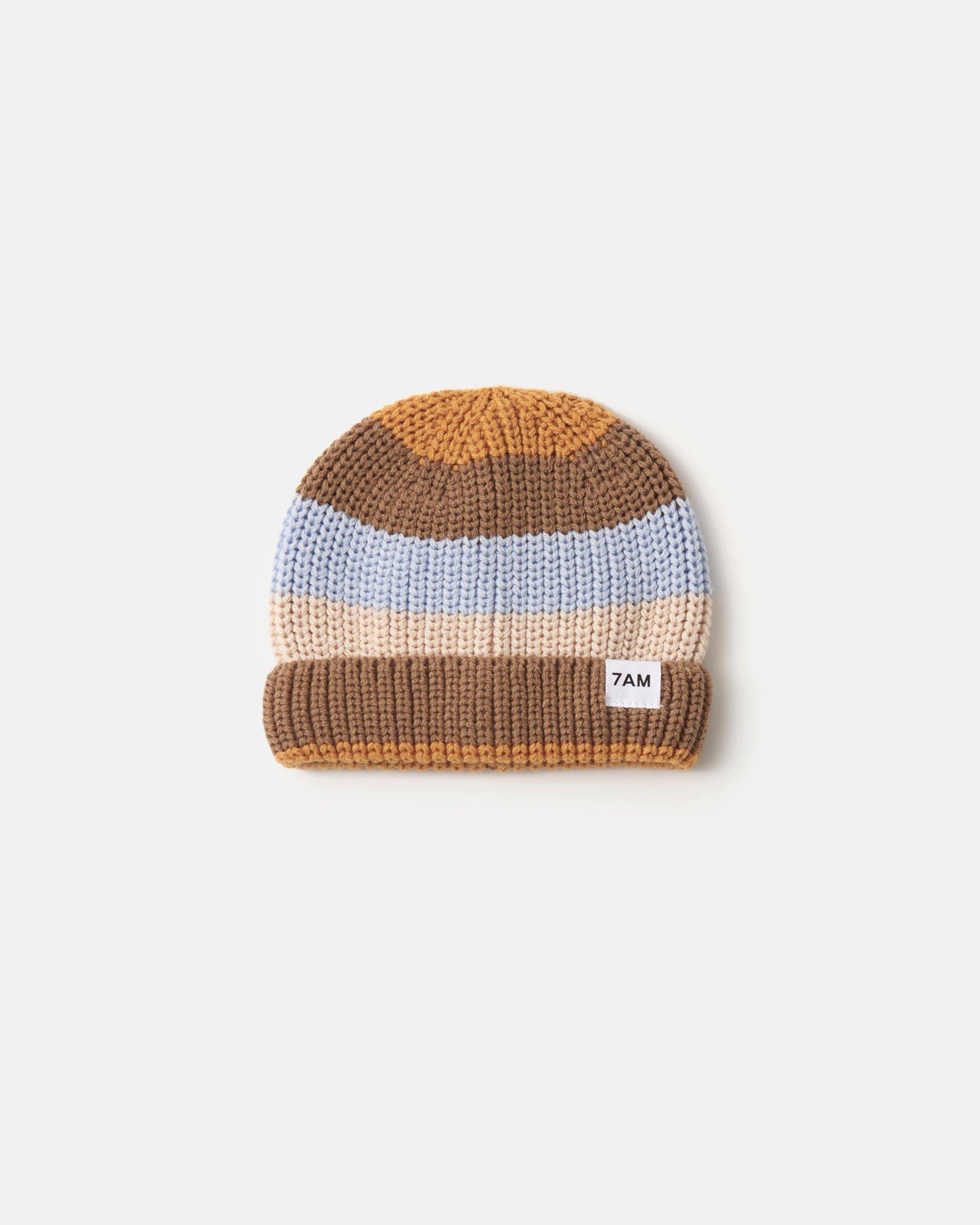 Beanie Stripe Chunky - Olive Multicolor Stripe