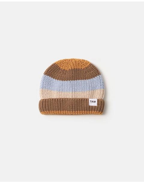 Beanie Stripe Chunky - Olive Multicolor Stripe