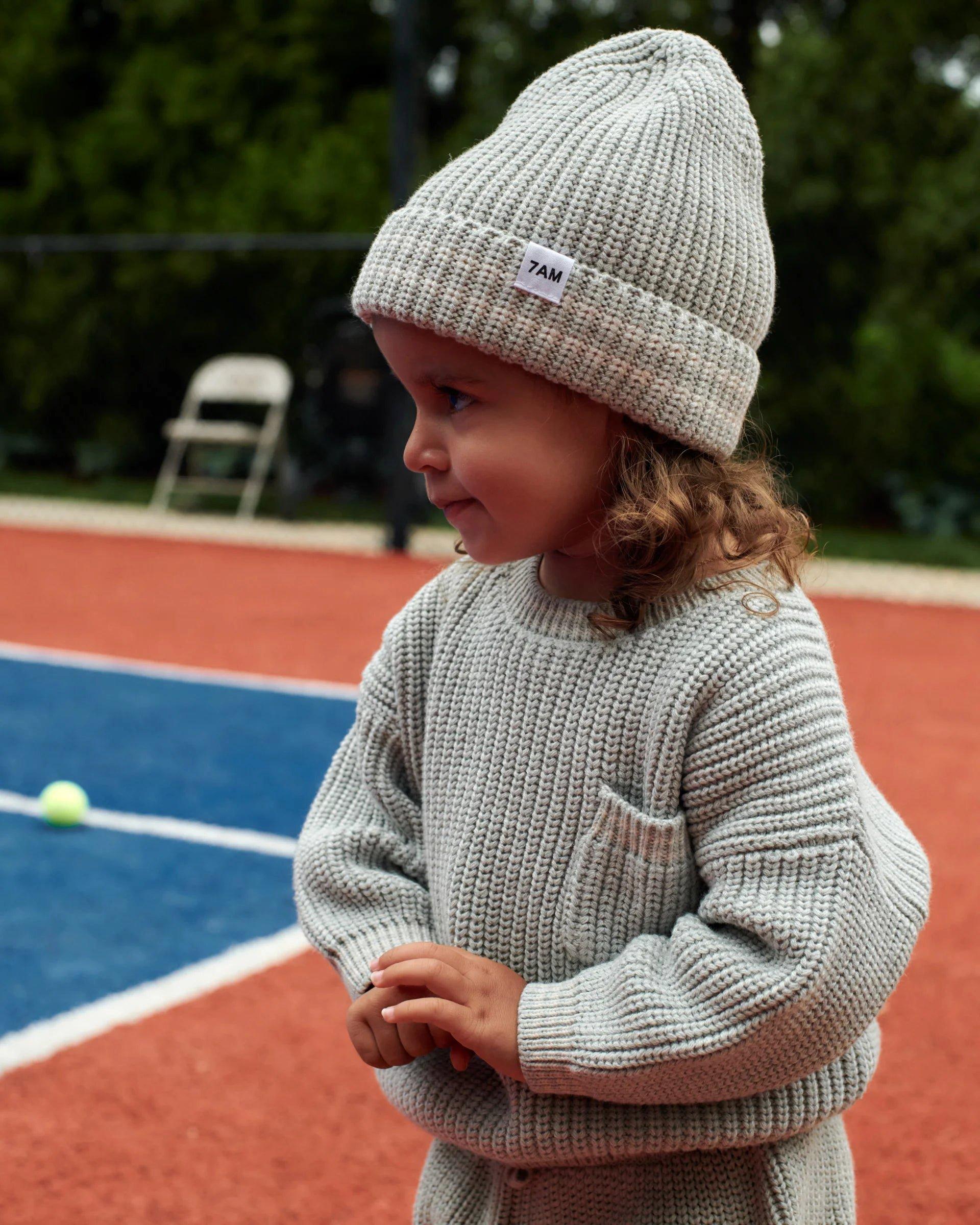 Beanie Tennis Chunky - Pearl Grey/Ecru image number 2