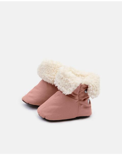 Baby Booties - Benji Sherpa - Rose Dawn