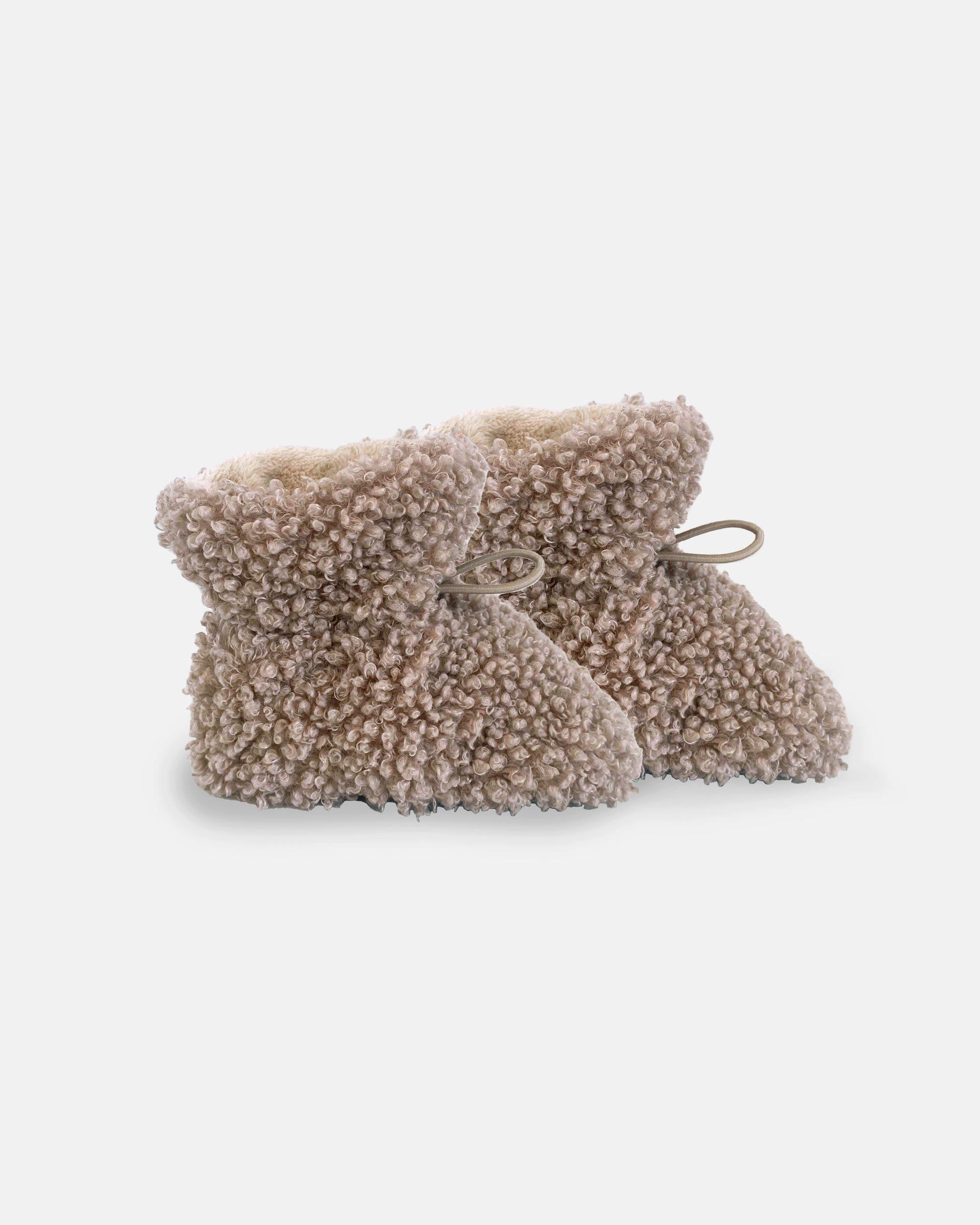 Baby Booties - Teddy - Oatmeal Teddy