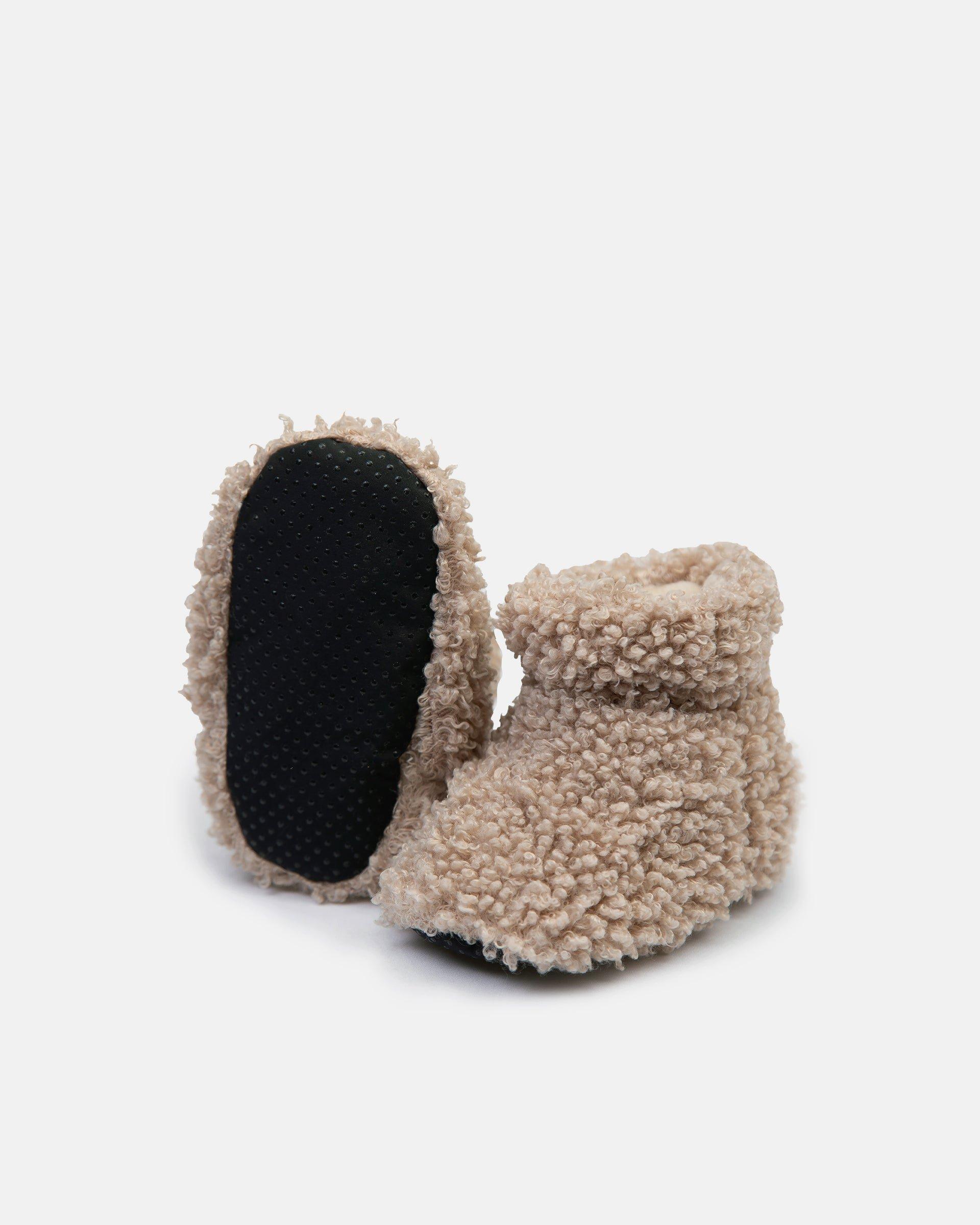 Baby Booties - Teddy - Oatmeal Teddy image number 1