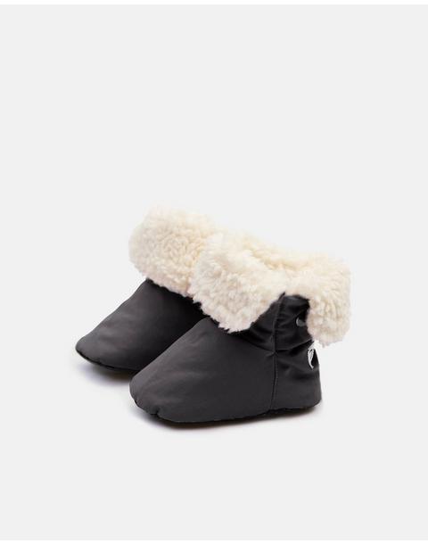 Baby Booties - Benji Sherpa - Smokey