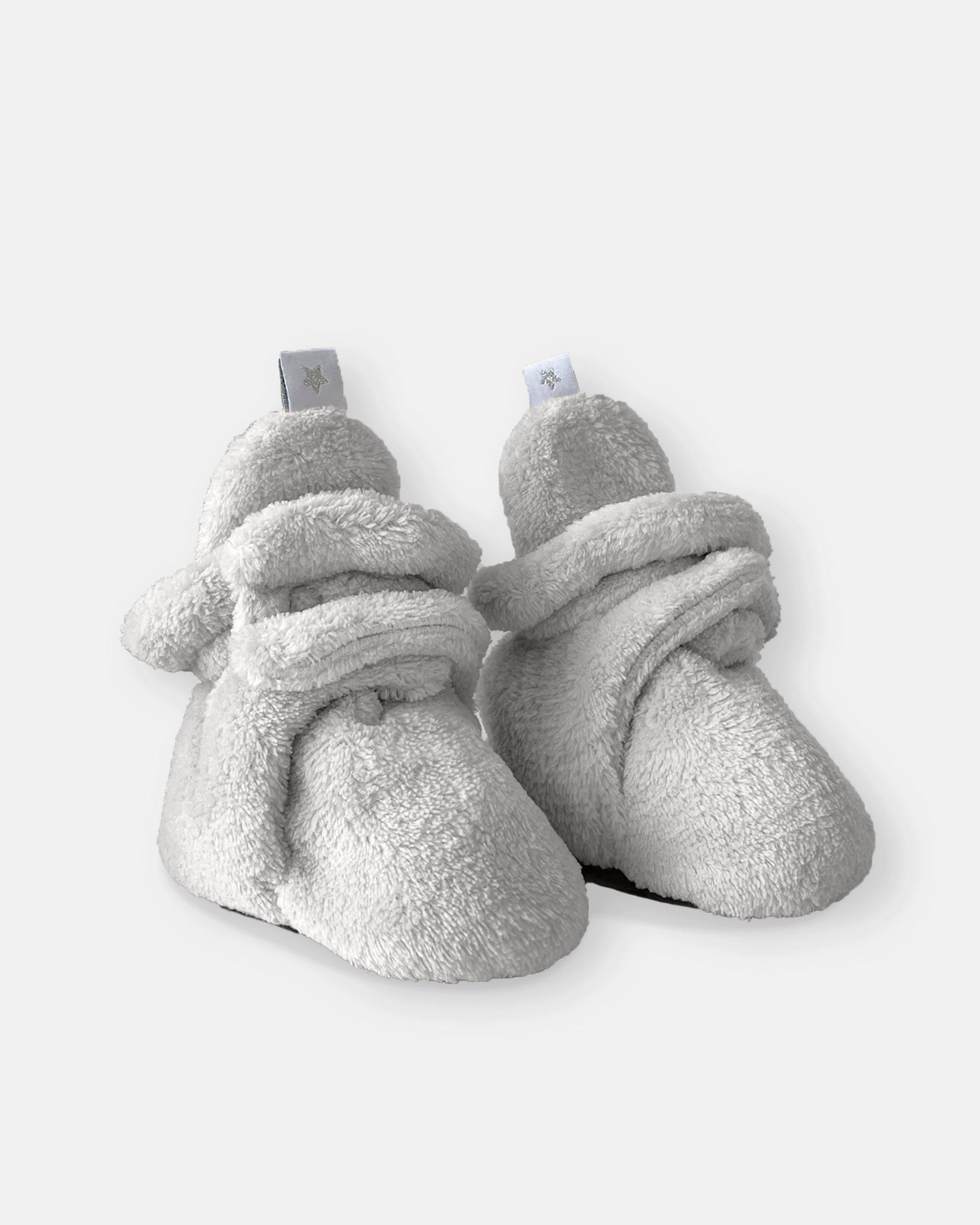 Baby Bootie Slippers - Plush - Pearl