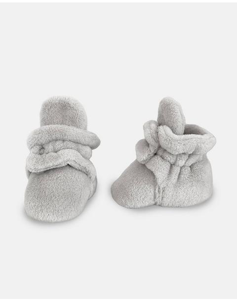 Baby Bootie Slippers - Plush - Pearl