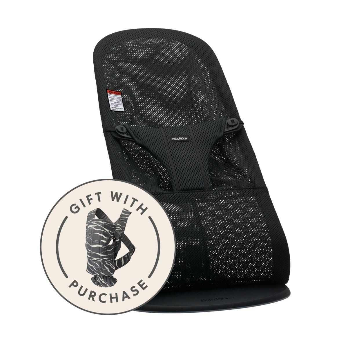 Baby Bundle: Bouncer Bliss, Black/Mesh | Baby Carrier Mini, Landscape