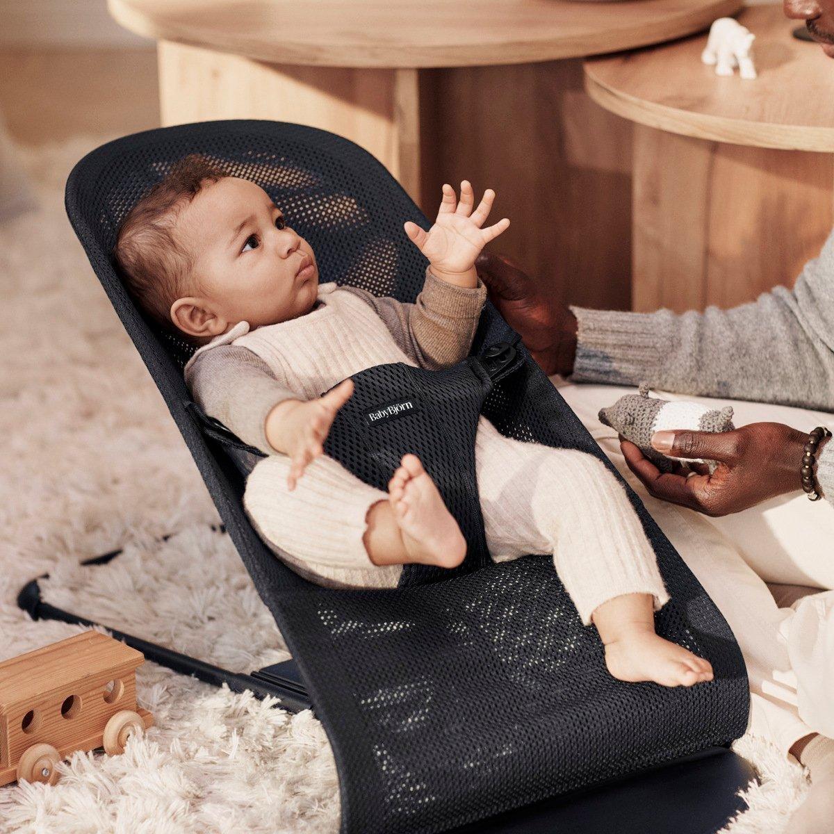 Baby Bundle: Bouncer Bliss, Black/Mesh | Baby Carrier Mini, Landscape image number 1