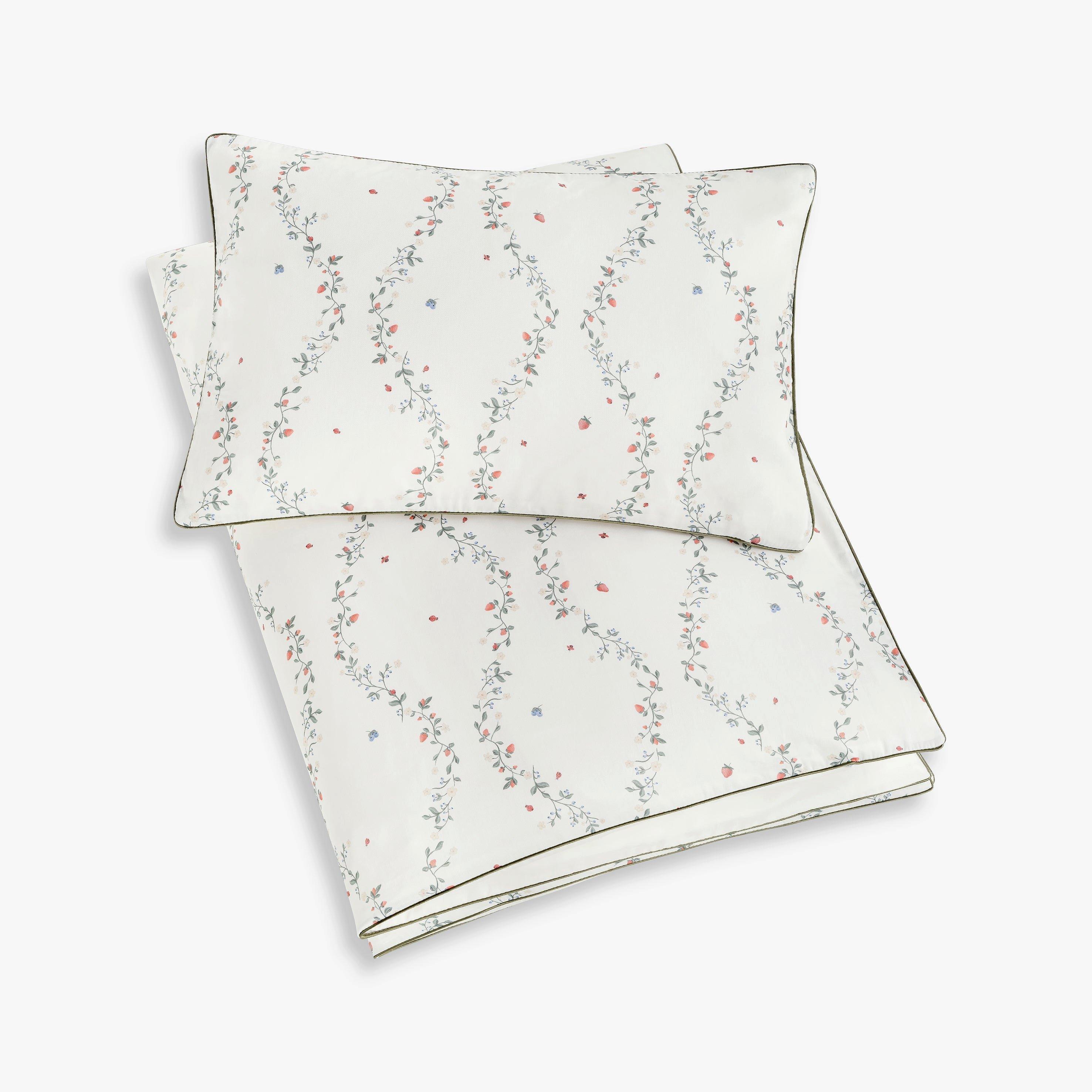 Botanical Berries Toddler Duvet Set - Ivory image number 1