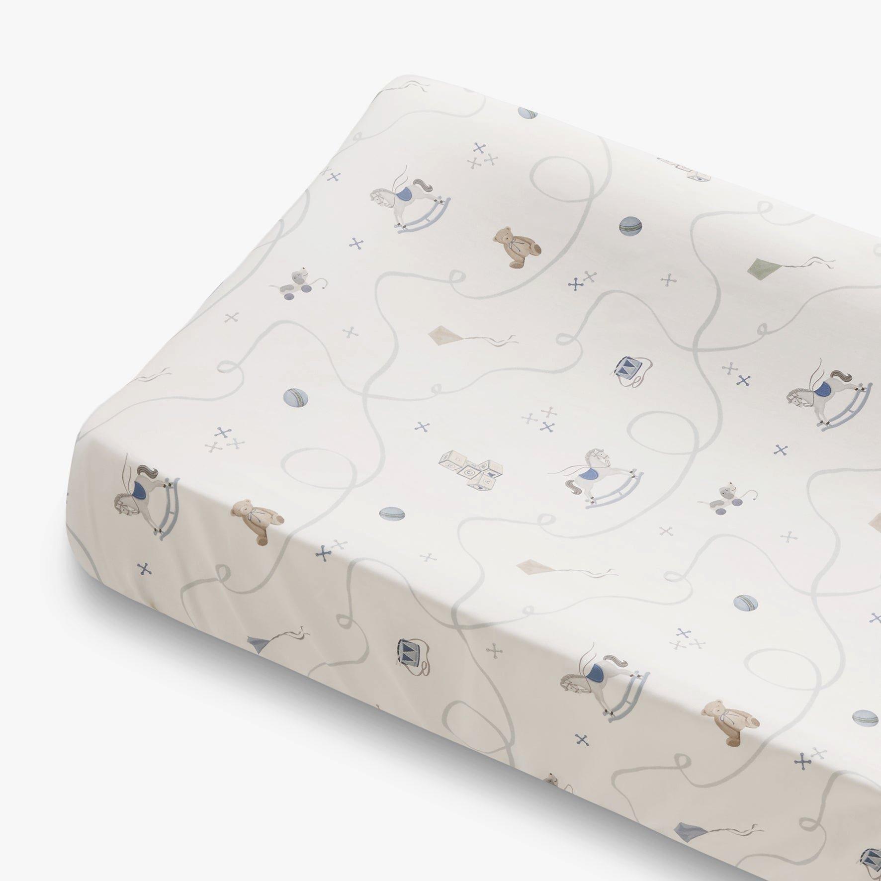Little Toy Chest Changing Pad Cover - Ivory