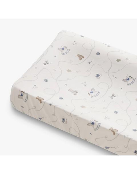 Little Toy Chest Changing Pad Cover - Ivory