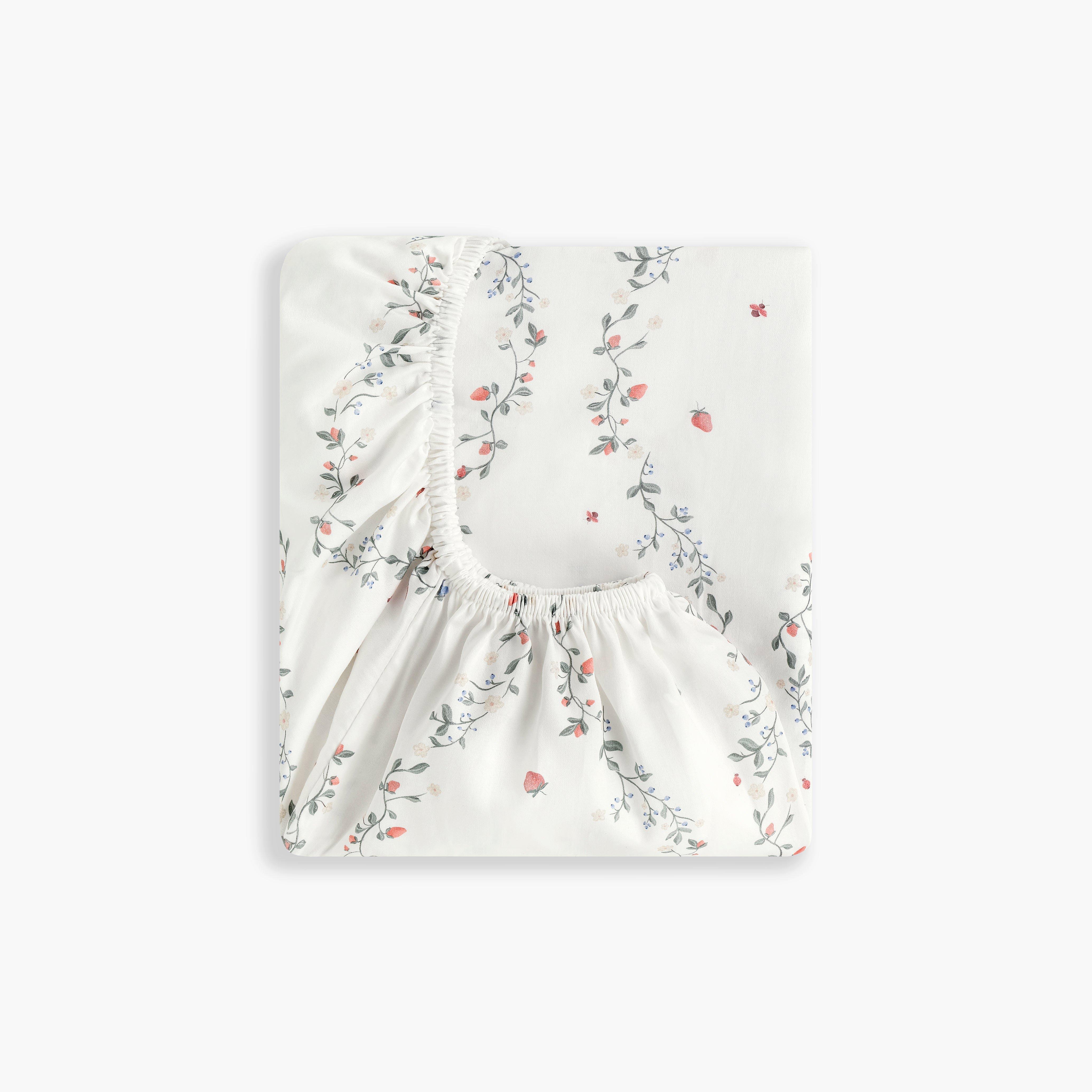 Botanical Berries Crib Sheet - Ivory image number 1