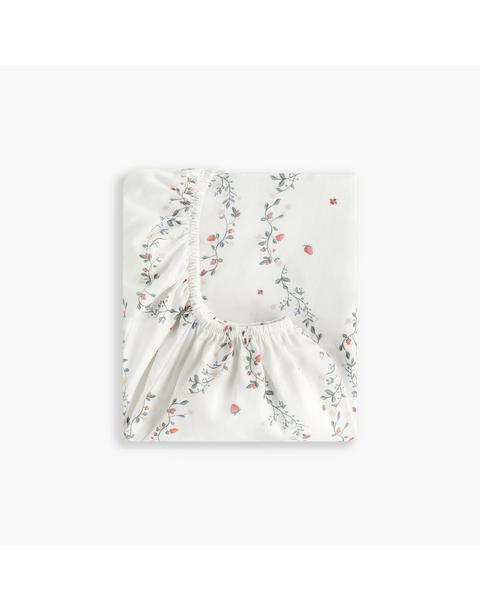 Botanical Berries Crib Sheet - Ivory