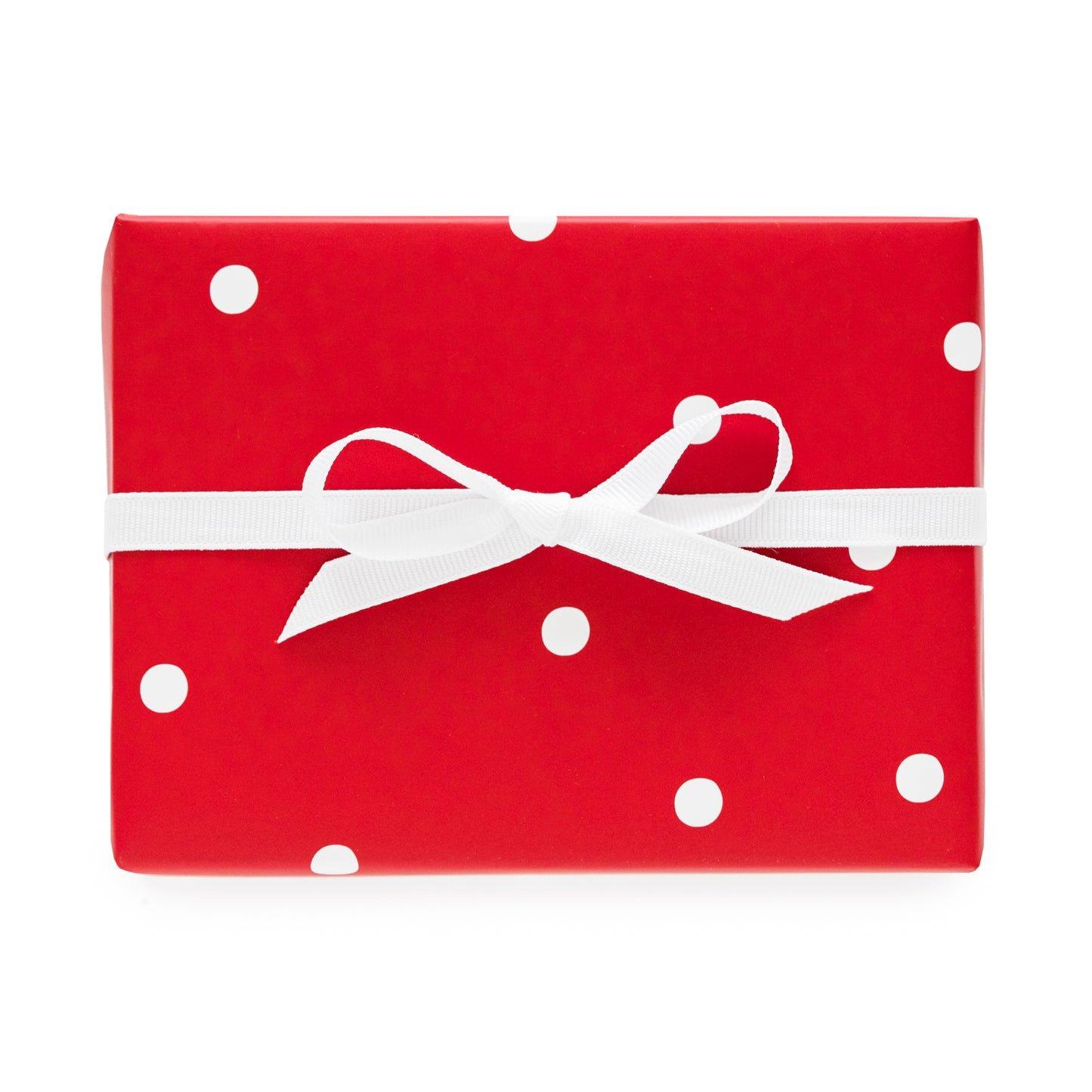 Red Scatter Dot Gift Wrap Roll