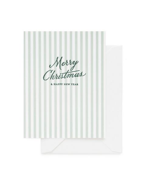 Merry Christmas Stripes Holiday Card