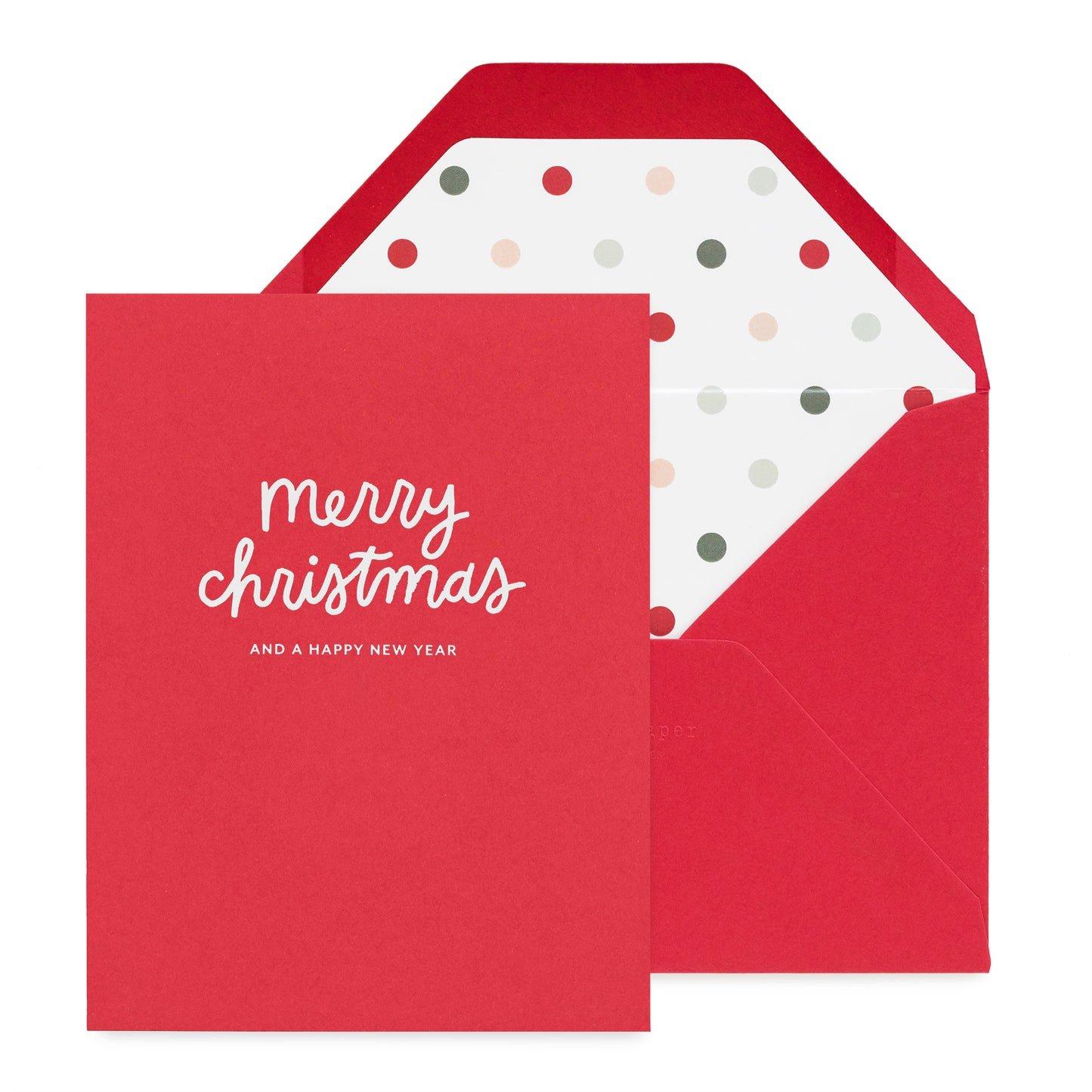 Merry Christmas Multi Dot Holiday Card