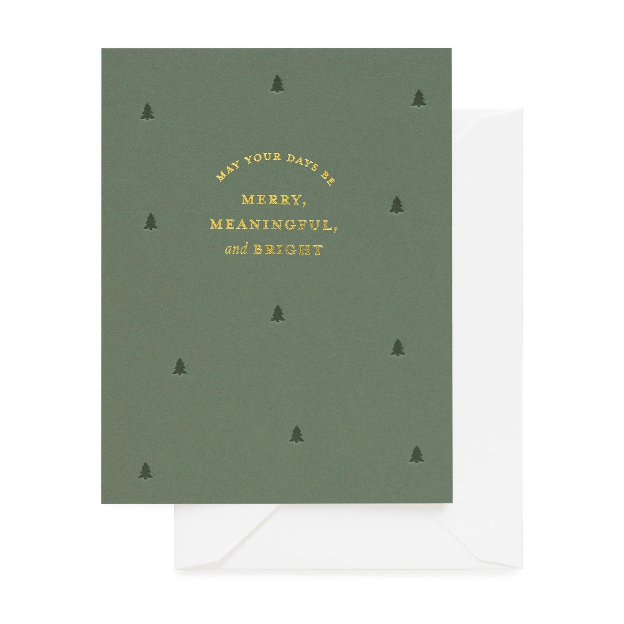 Merry Meaningful and Bright Holiday Card