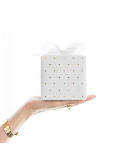 Gold Swiss Dot Wrap Roll