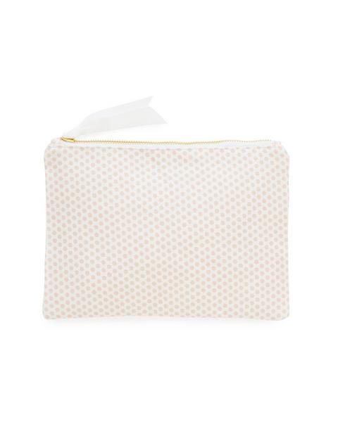 Signature Pouch, Pink Painted Dot