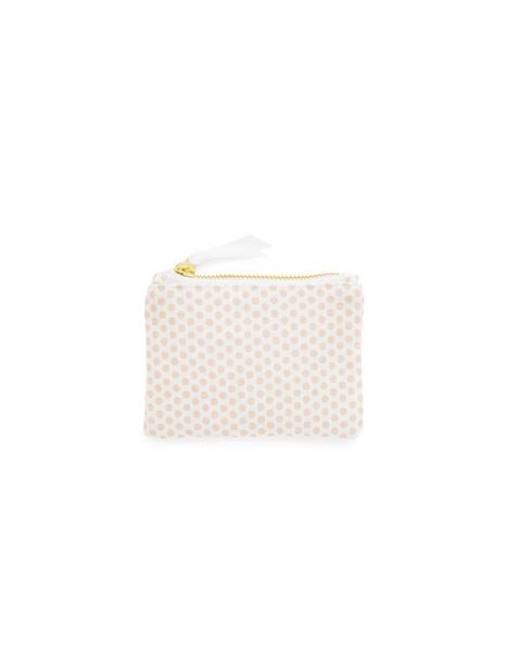 Mini Pouch, Pink Painted Dot