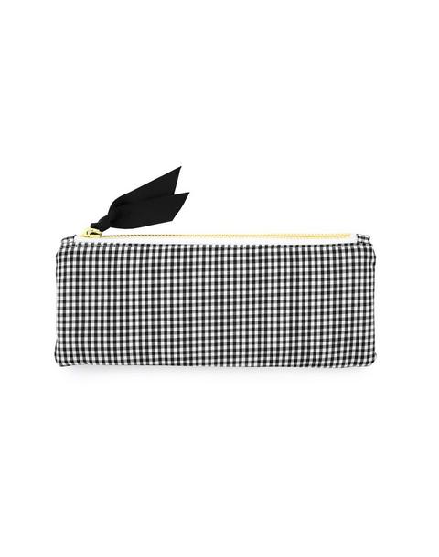 Pencil Pouch, Black and White Gingham