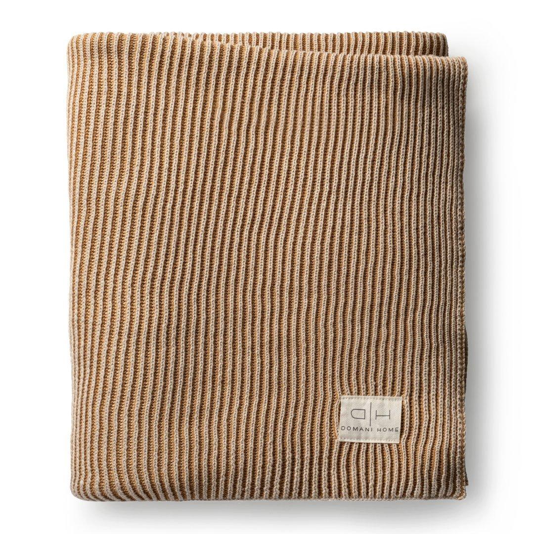Ribbed Knit Throw