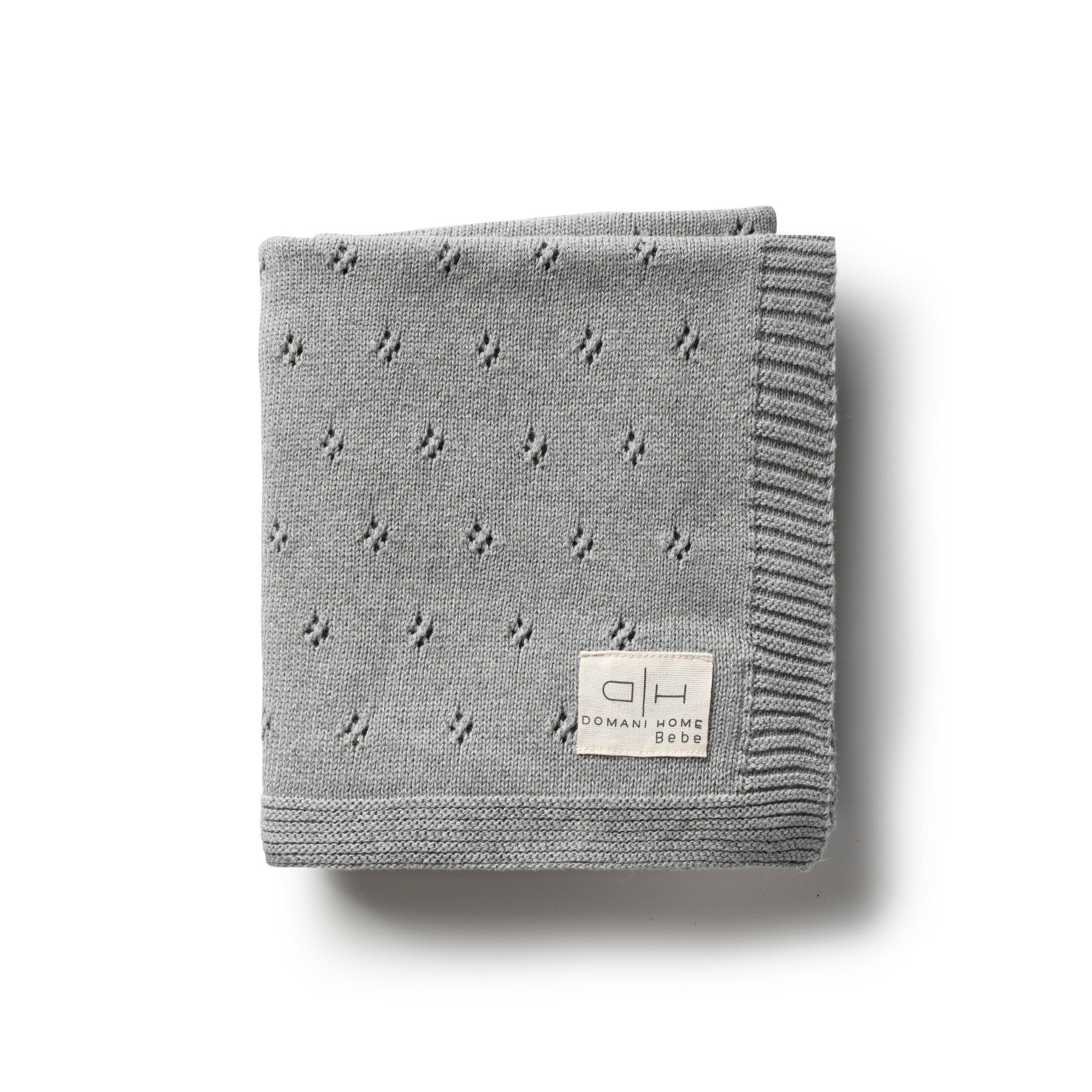 Flower Gray Baby Blanket