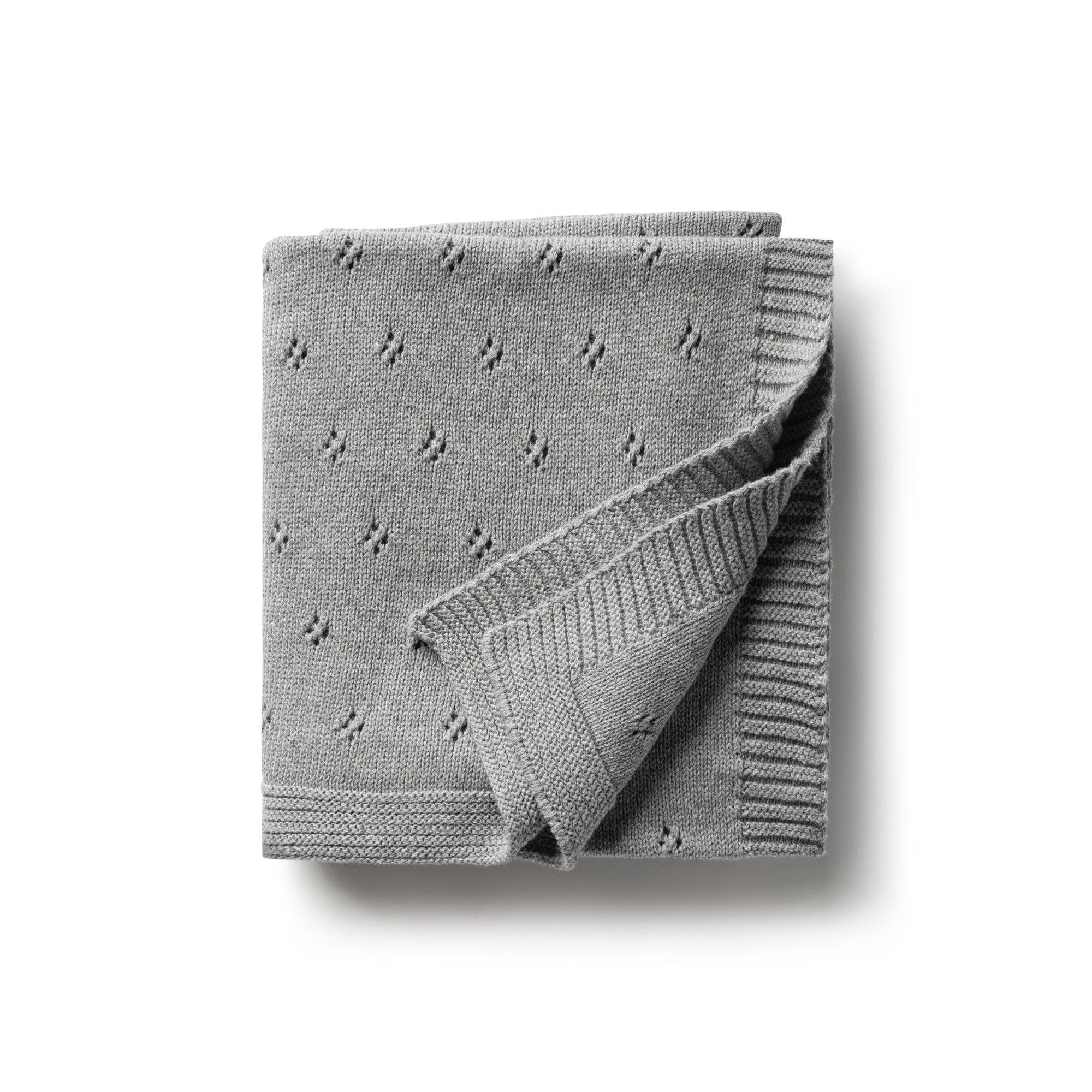 Flower Gray Baby Blanket image number 1