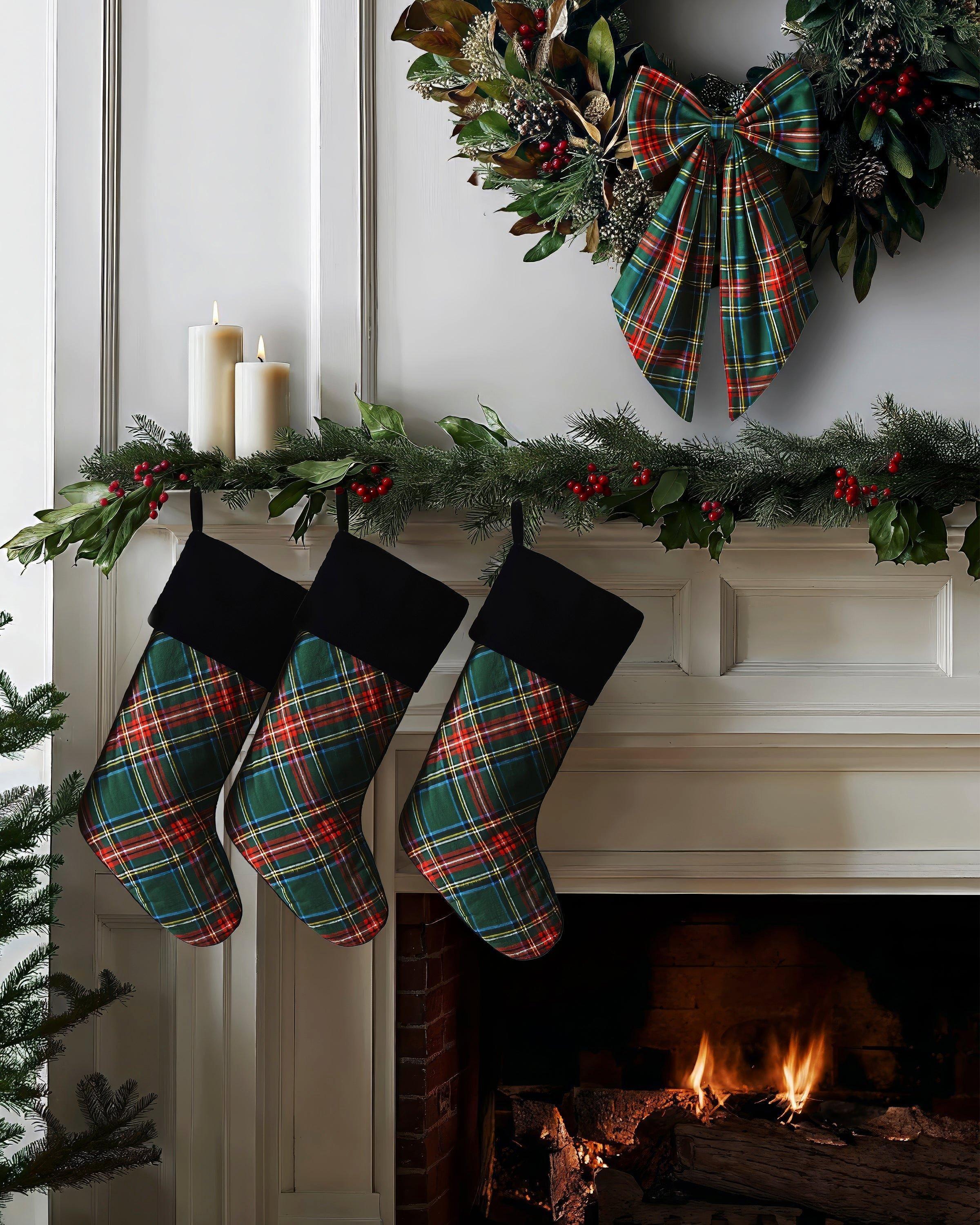 Wreath Bow in Kensington Tartan image number 1