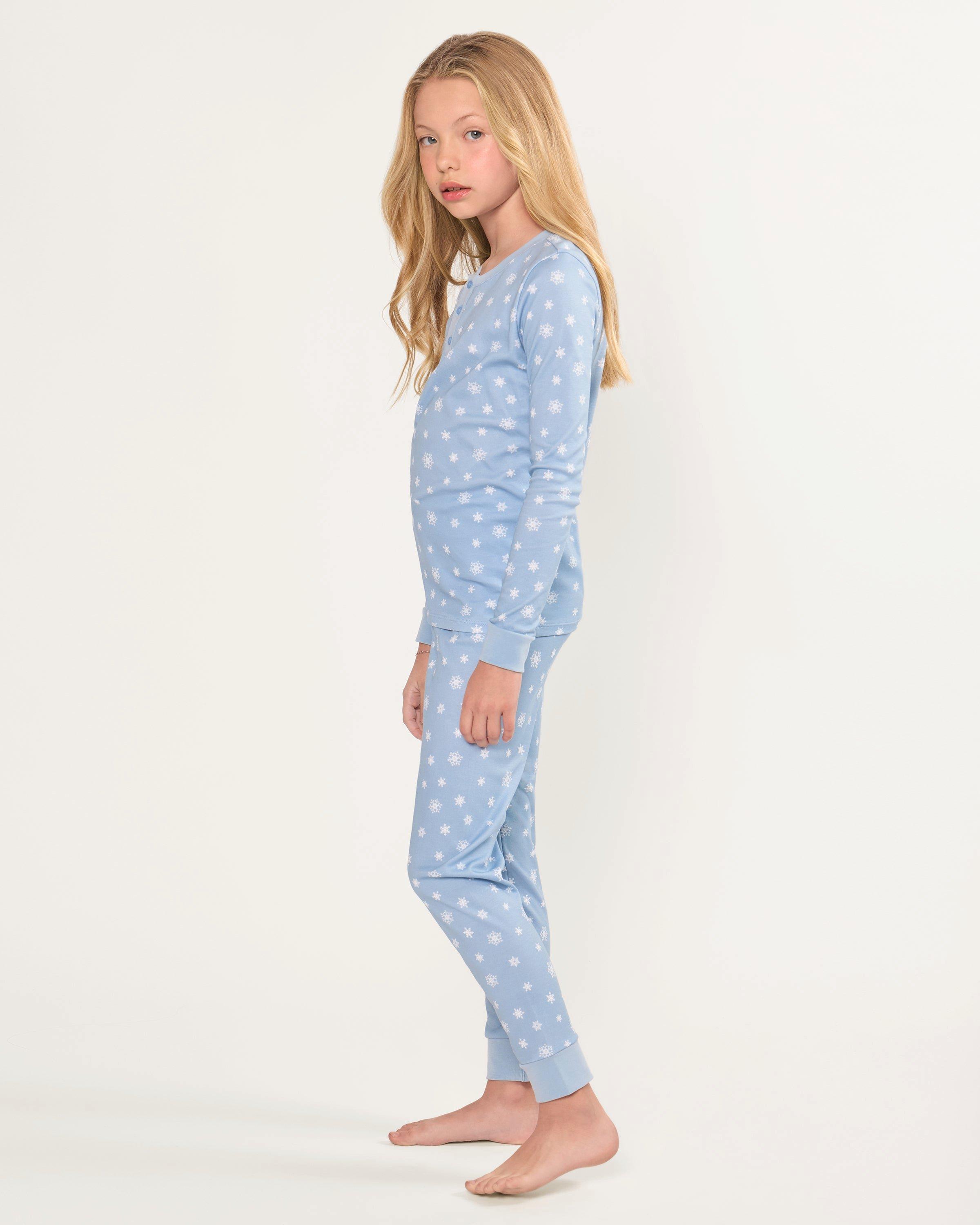 Kids Pima Snug Fit Pajama in Periwinkle Wonderland image number 2