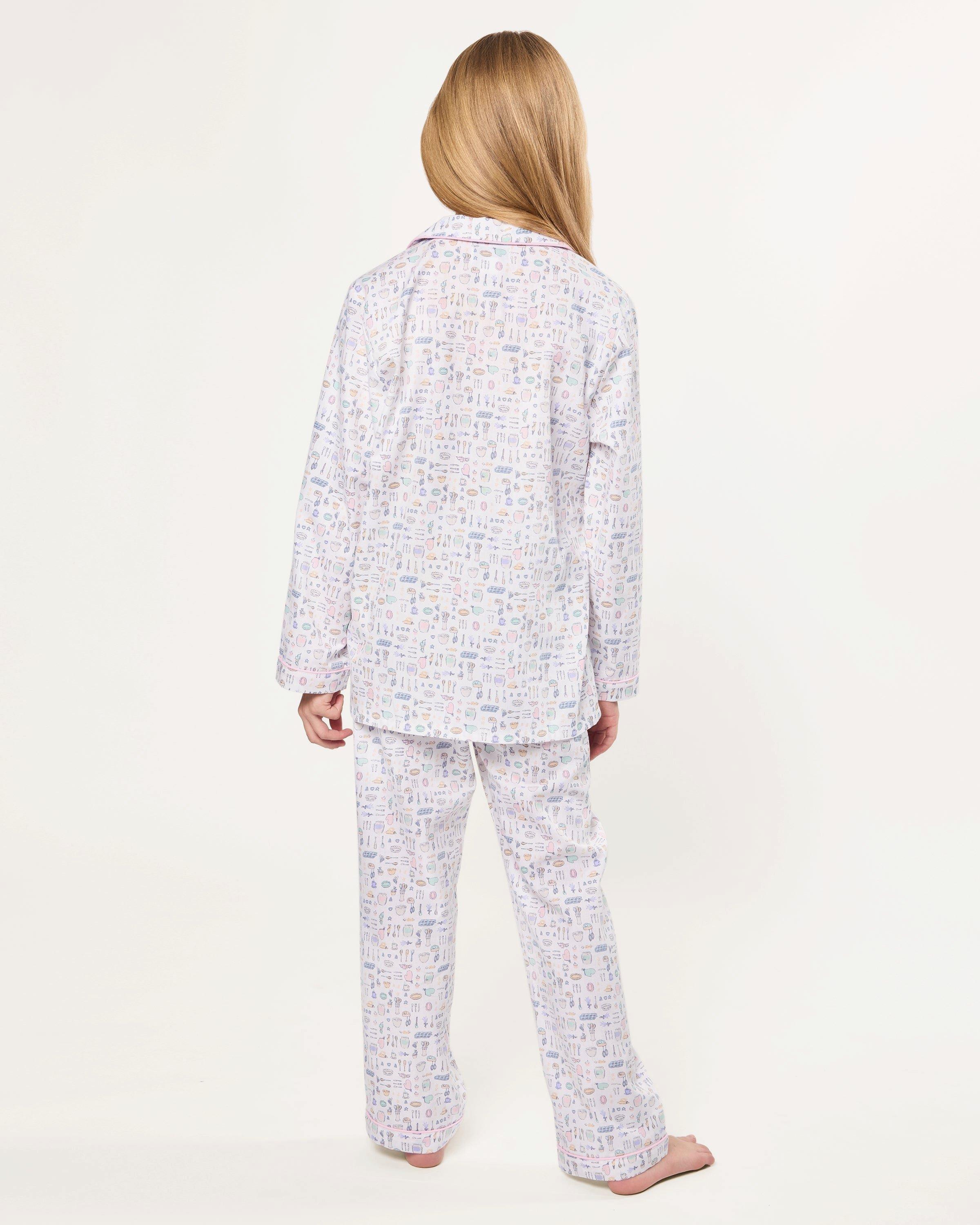 Kid's Twill Pajama Set in Baking Spirits Bright image number 3
