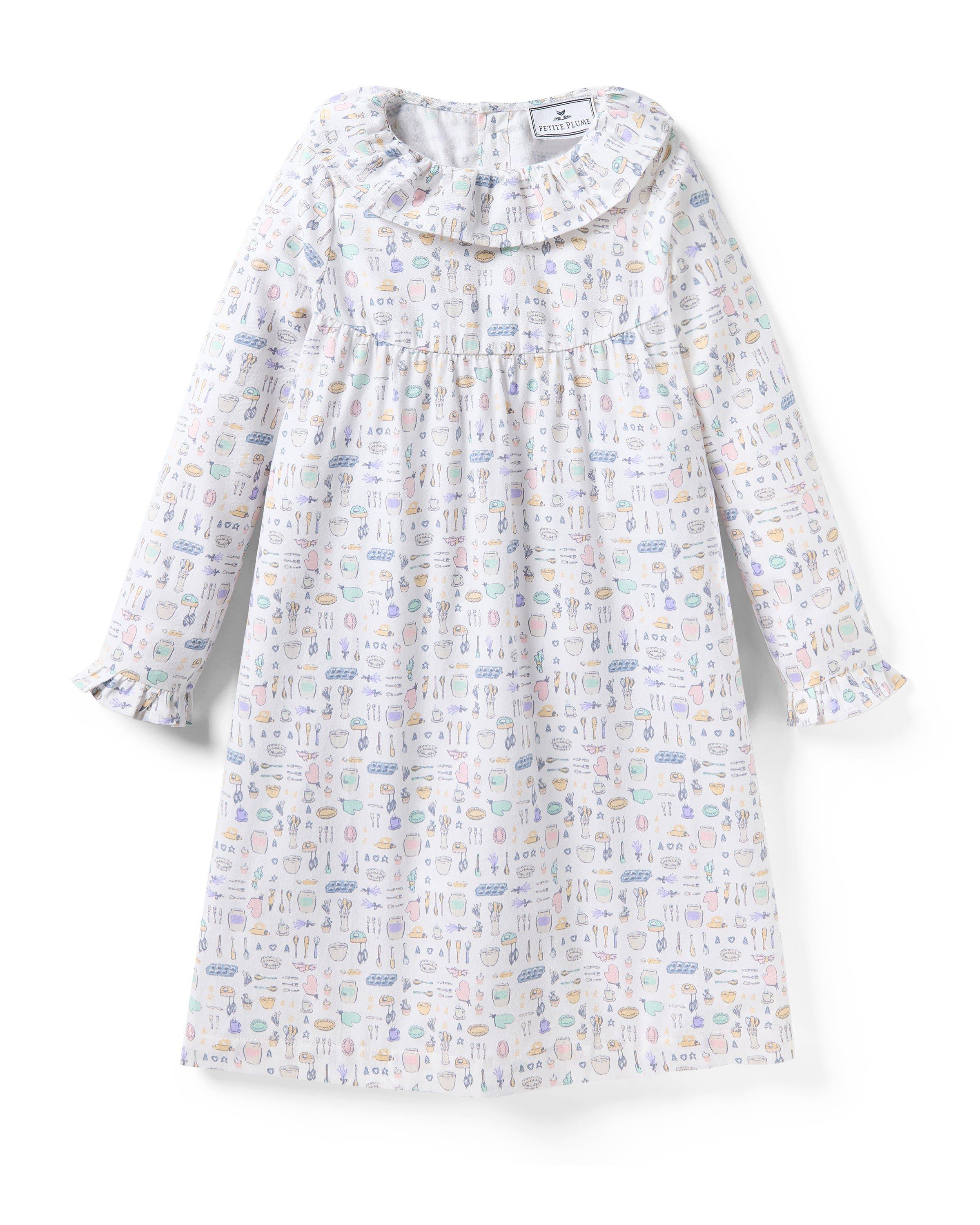 Kid's Twill Scarlett Nightgown in Baking Spirits Bright