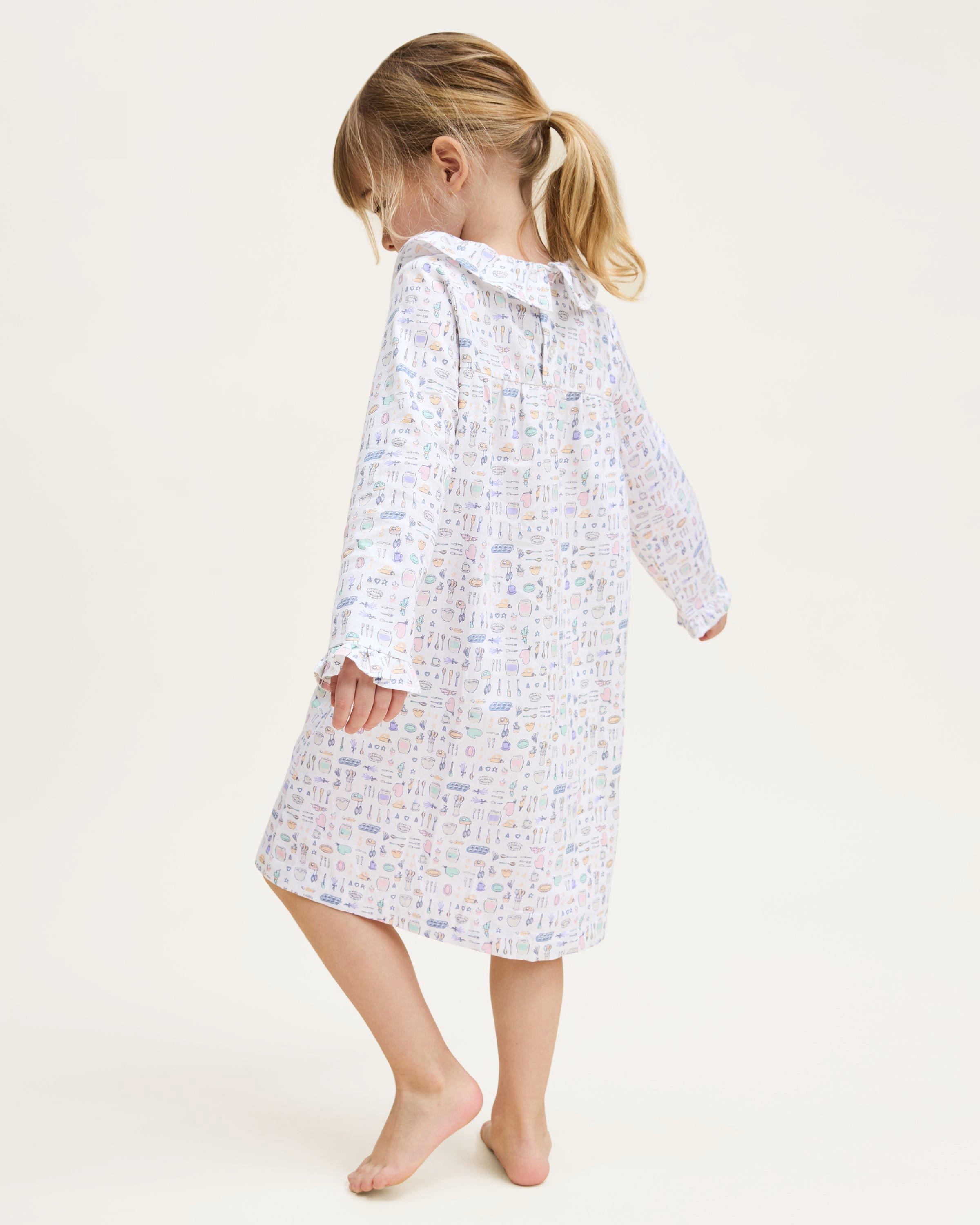 Kid's Twill Scarlett Nightgown in Baking Spirits Bright image number 3
