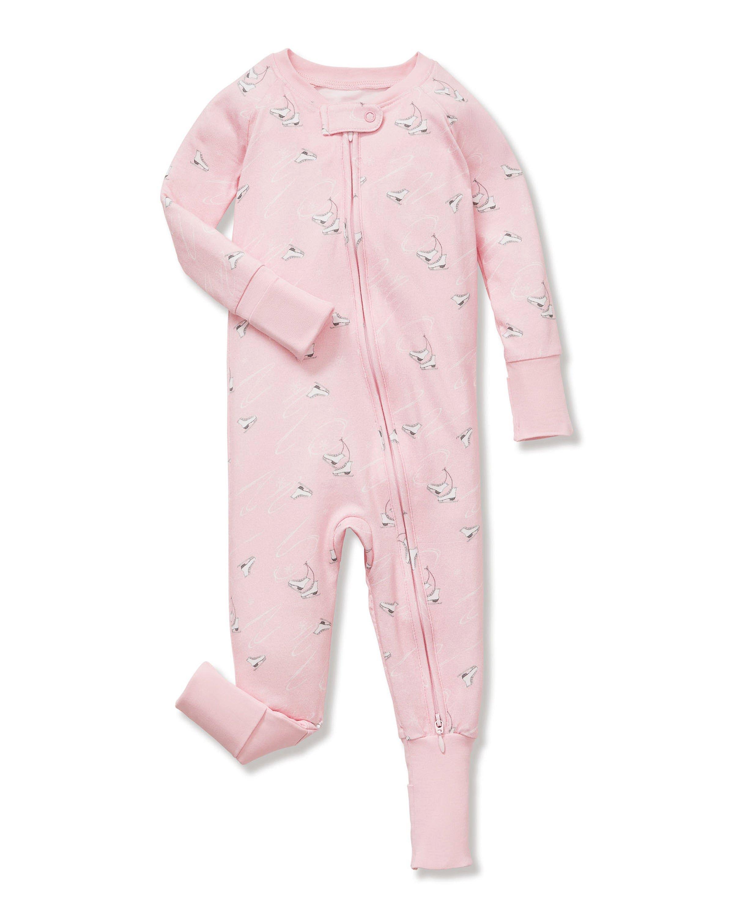 Baby's Pima Peekaboo Romper in Winter Skates