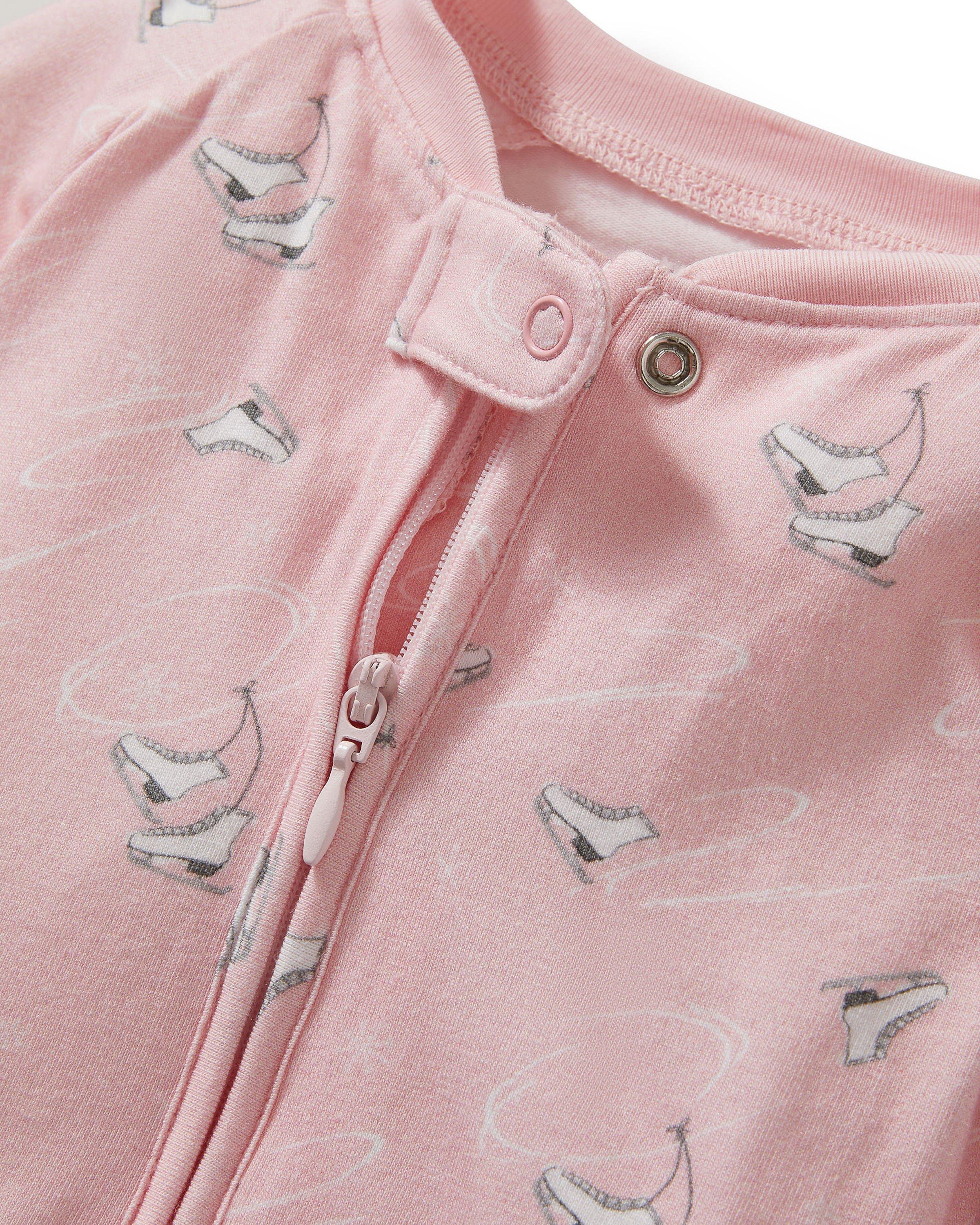 Baby's Pima Peekaboo Romper in Winter Skates image number 1