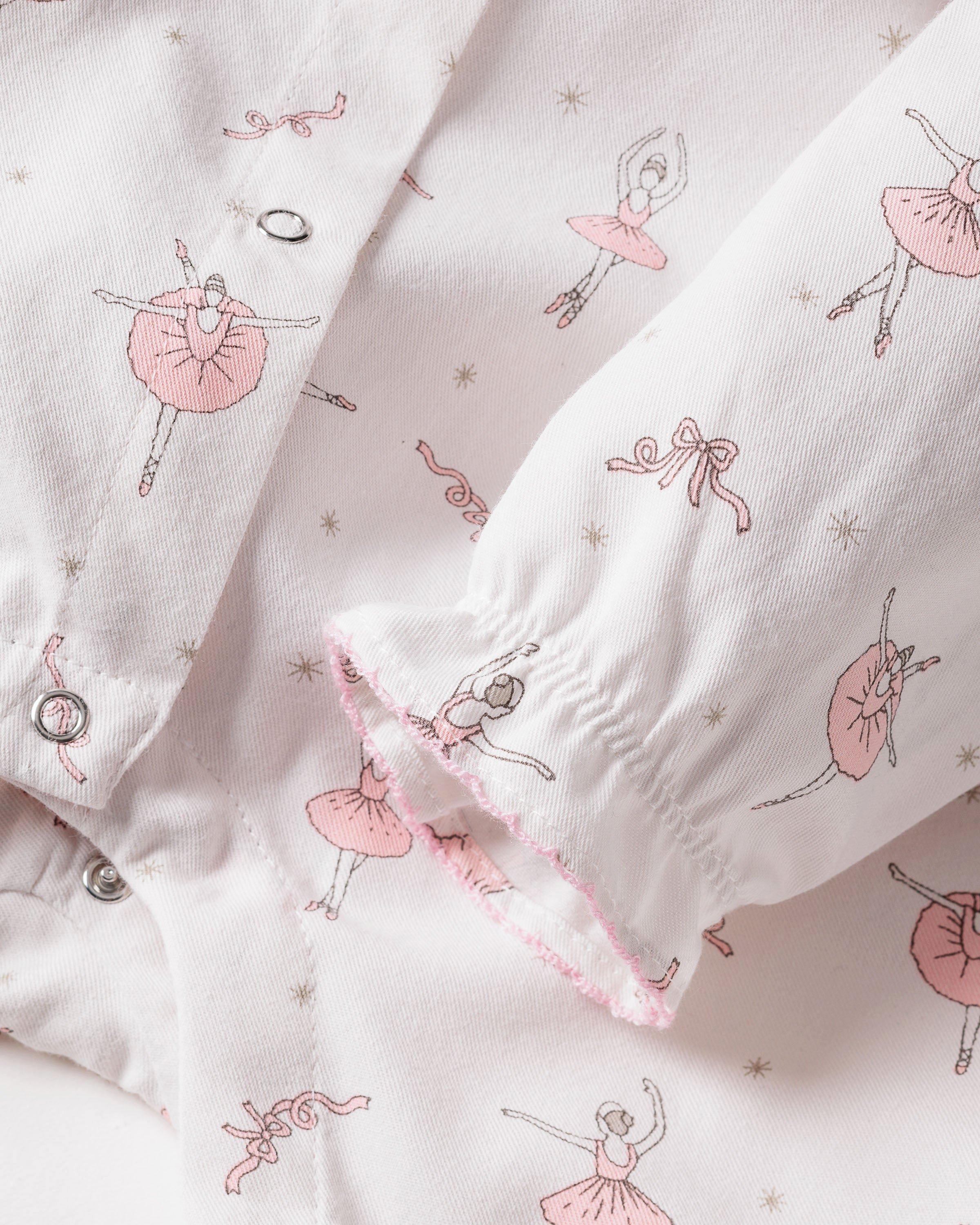 Baby's Flannel Madeline Romper in Sugar Plum Fairy image number 4