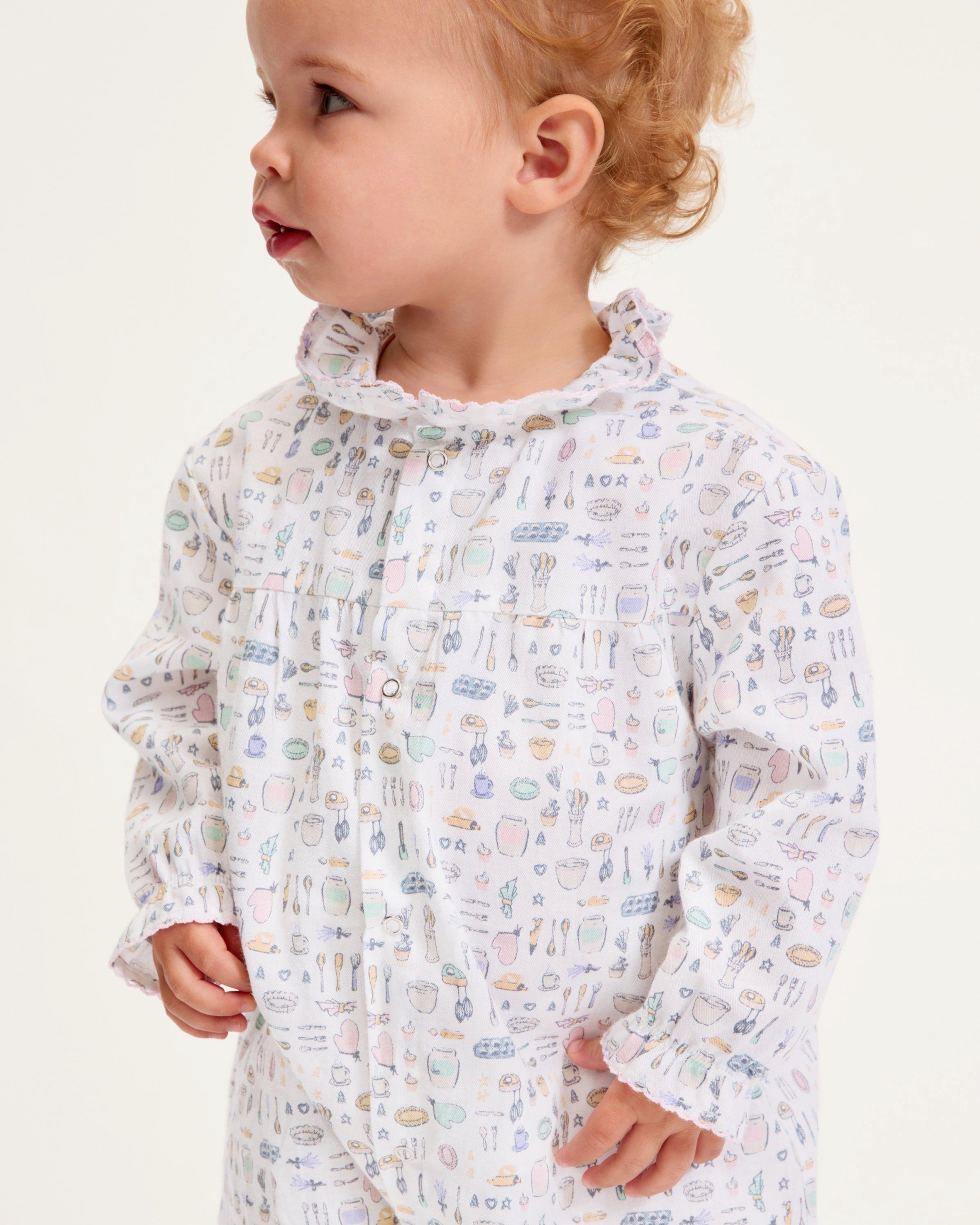 Baby's Twill Madeline Romper in Baking Spirits Bright image number 2