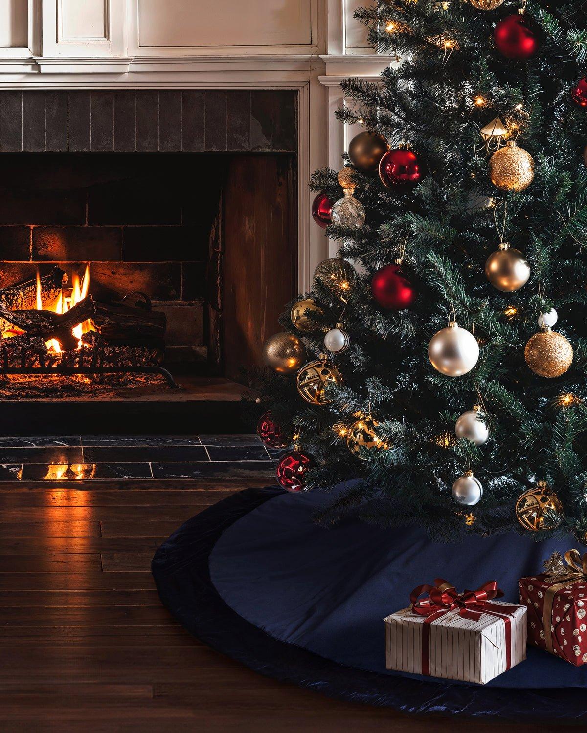Christmas Tree Skirt in Navy image number 2