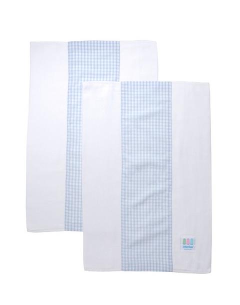 Big Check Set of Two Burp Cloths