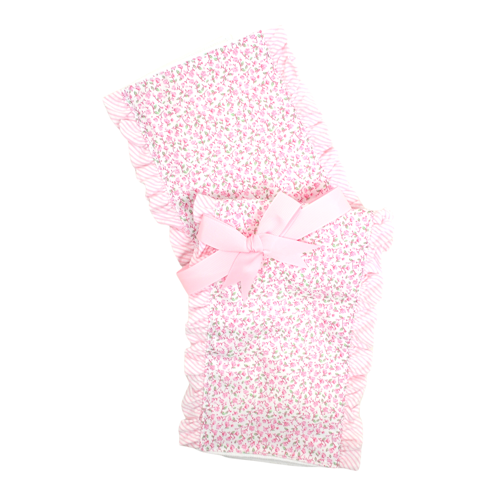 Ballet Floral Fancy Fabric Burp Coth image number 1