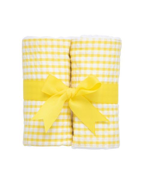 Big Check Set of Two Burp Cloths